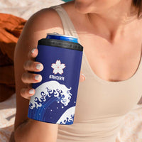 Japan Pacific Rugby Custom 4 in 1 Can Cooler Tumbler Go Sakura Japanese Wave Pattern