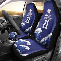Japan Pacific Rugby Custom Car Seat Cover Go Sakura Japanese Wave Pattern