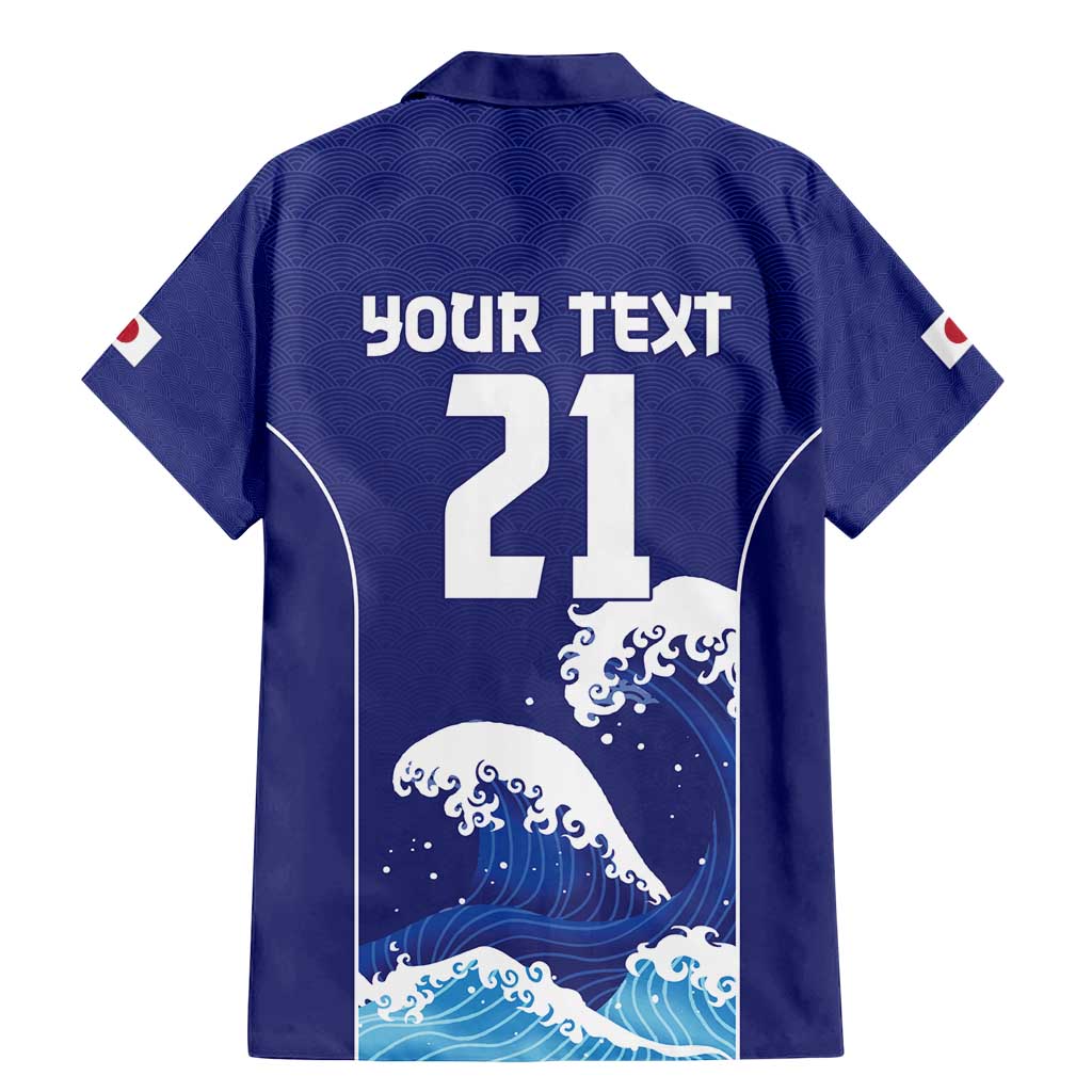 Japan Pacific Rugby Custom Family Matching Mermaid Dress and Hawaiian Shirt Go Sakura Japanese Wave Pattern