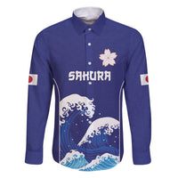 Japan Pacific Rugby Custom Family Matching Puletasi and Hawaiian Shirt Go Sakura Japanese Wave Pattern