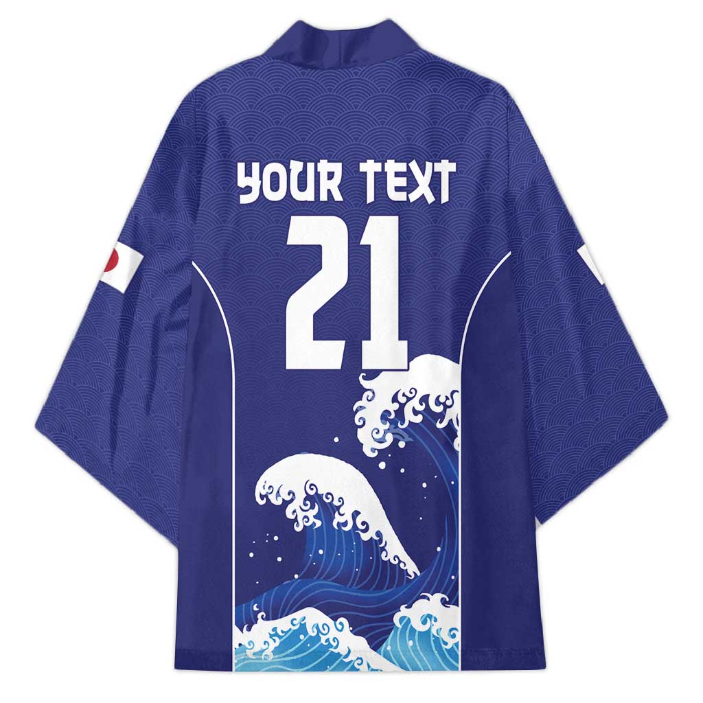 Japan Pacific Rugby Custom Kimono Go Sakura Japanese Wave Pattern - Polynesian Pride