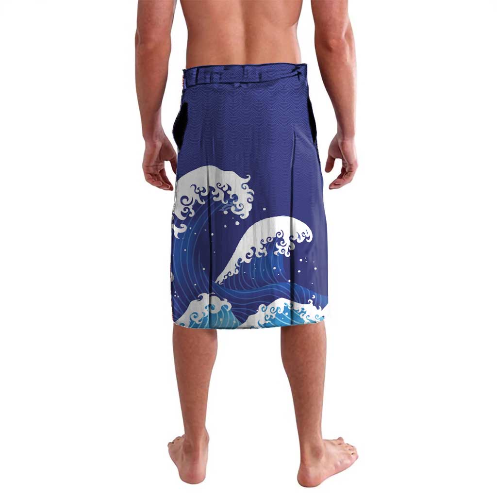 Japan Pacific Rugby Custom Lavalava Go Sakura Japanese Wave Pattern