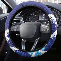 Japan Pacific Rugby Steering Wheel Cover Go Sakura Japanese Wave Pattern