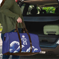 Japan Pacific Rugby Custom Travel Bag Go Sakura Japanese Wave Pattern - Polynesian Pride