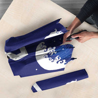 Japan Pacific Rugby Custom Umbrella Go Sakura Japanese Wave Pattern - Polynesian Pride