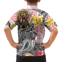 Japanese Samurai Warrior Kid Hawaiian Shirt Colorful Polynesian Tattoo Style LT9 - Polynesian Pride