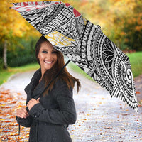 Japanese Samurai Warrior Umbrella Colorful Polynesian Tattoo Style - Polynesian Pride