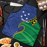 Solomon Islands Independence Day 1978 Personalised Apron Polynesian Pattern with Flag Style - Polynesian Pride