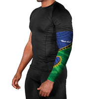 Solomon Islands Independence Day 1978 Personalised Arm Sleeves Polynesian Pattern with Flag Style - Polynesian Pride