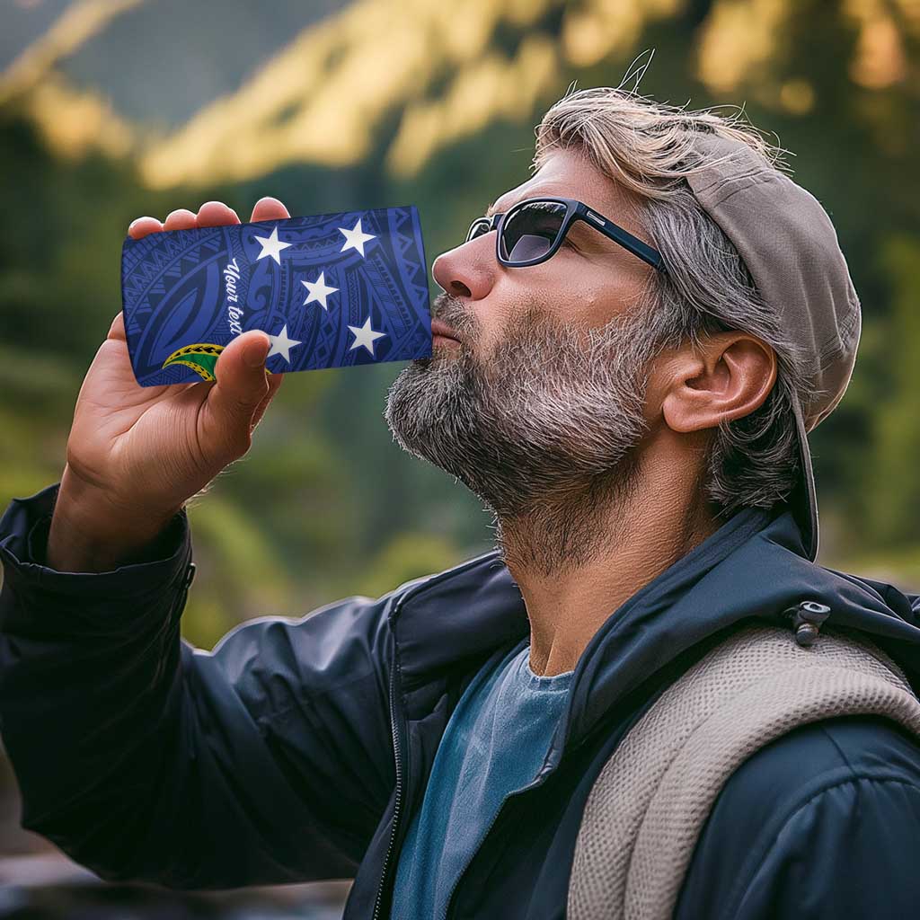 Solomon Islands Independence Day 1978 Personalised 4 in 1 Can Cooler Tumbler Polynesian Pattern with Flag Style