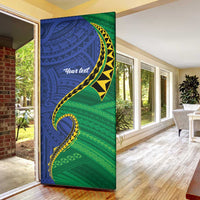 Solomon Islands Independence Day 1978 Personalised Door Cover Polynesian Pattern with Flag Style - Polynesian Pride