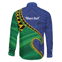 Solomon Islands Independence Day 1978 Personalised Family Matching Puletasi and Hawaiian Shirt Polynesian Pattern with Flag Style