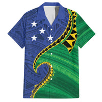 Solomon Islands Independence Day 1978 Personalised Family Matching Summer Maxi Dress and Hawaiian Shirt Polynesian Pattern with Flag Style