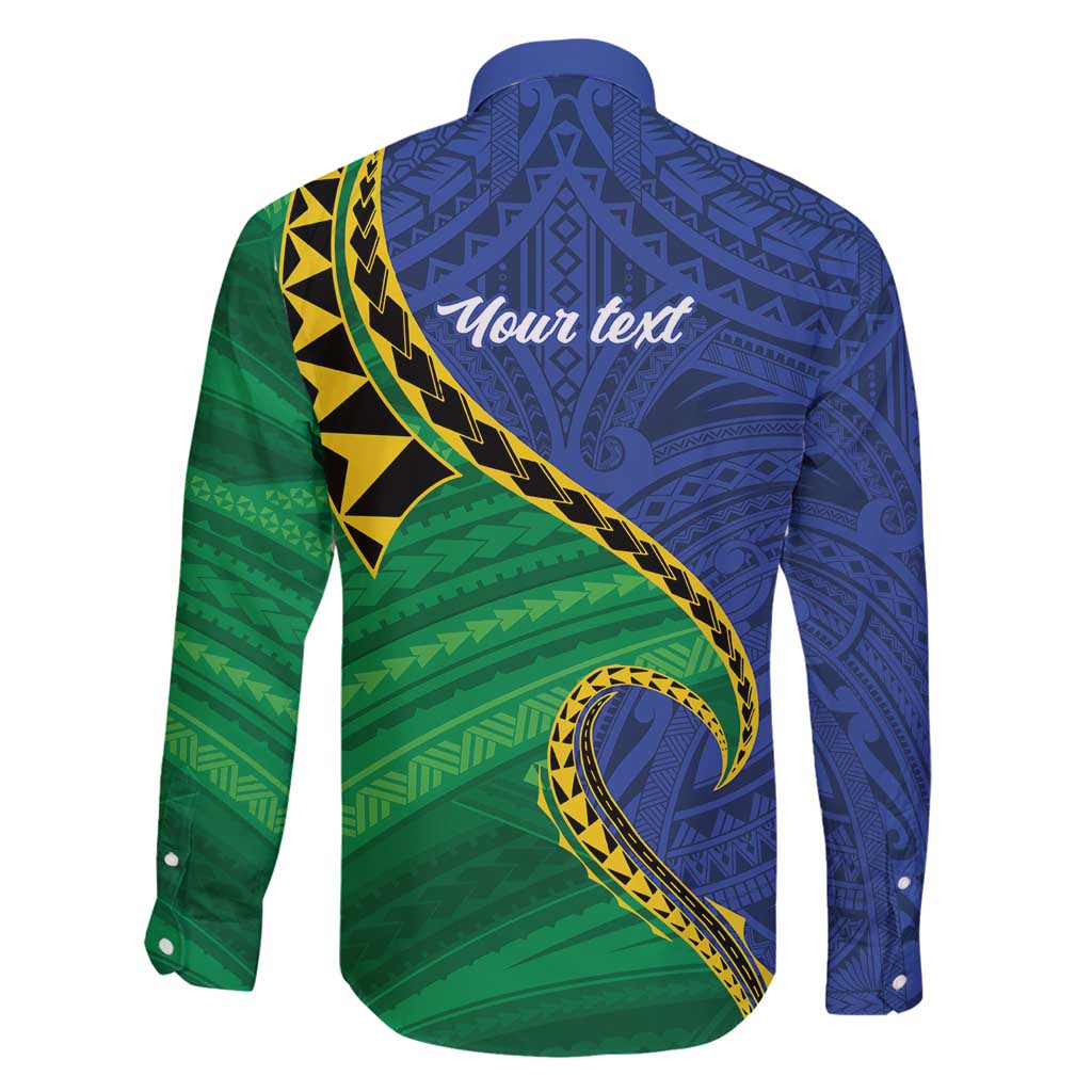 Solomon Islands Independence Day 1978 Personalised Family Matching Summer Maxi Dress and Hawaiian Shirt Polynesian Pattern with Flag Style