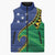 Solomon Islands Independence Day 1978 Personalised Sleeveless Puffer Jacket Polynesian Pattern with Flag Style - Polynesian Pride