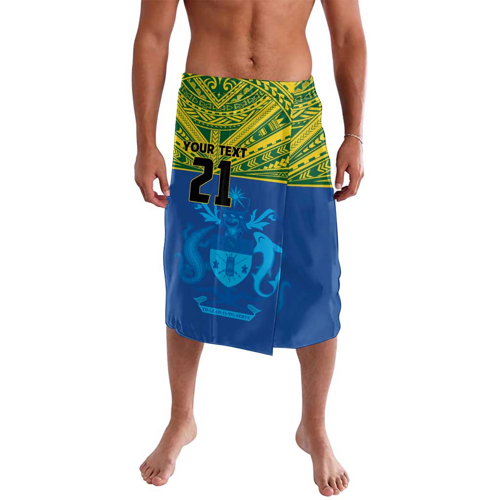 Solomon Islands Rugby Custom Lavalava Simple Coat of arm Polynesian Pattern