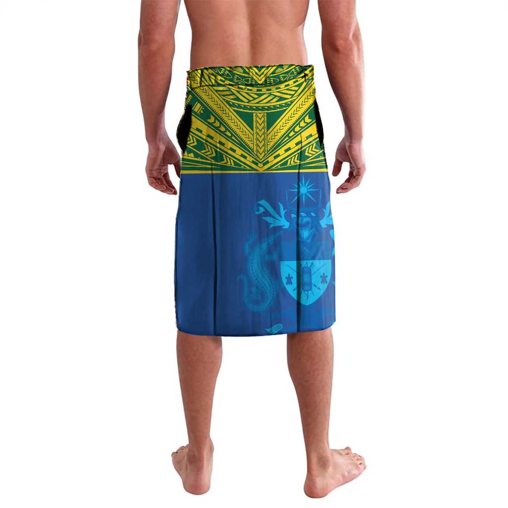 Solomon Islands Rugby Custom Lavalava Simple Coat of arm Polynesian Pattern