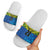 Solomon Islands Rugby Custom Slide Sandals Simple Coat of arm Polynesian Pattern - Polynesian Pride