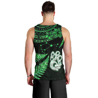 Custom Maori Men Tank Top Matariki Stars Manaia with Paua Shell - Green LT9 - Polynesian Pride