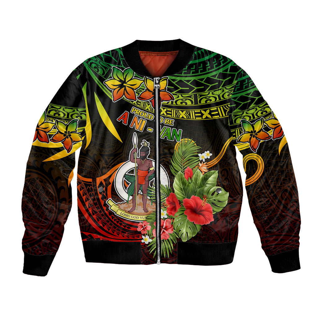 Vanuatu Islands Bomber Jacket Proud To Be A Ni-Van LT9 Unisex Reggae - Polynesian Pride