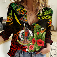 Vanuatu Islands Women Casual Shirt Proud To Be A Ni-Van LT9 Female Reggae - Polynesian Pride