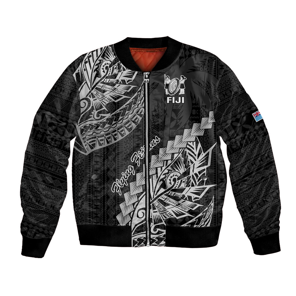 Fiji Rugby Bomber Jacket Kaiviti Fijian Tribal World Cup Black LT9 Unisex Black - Polynesian Pride
