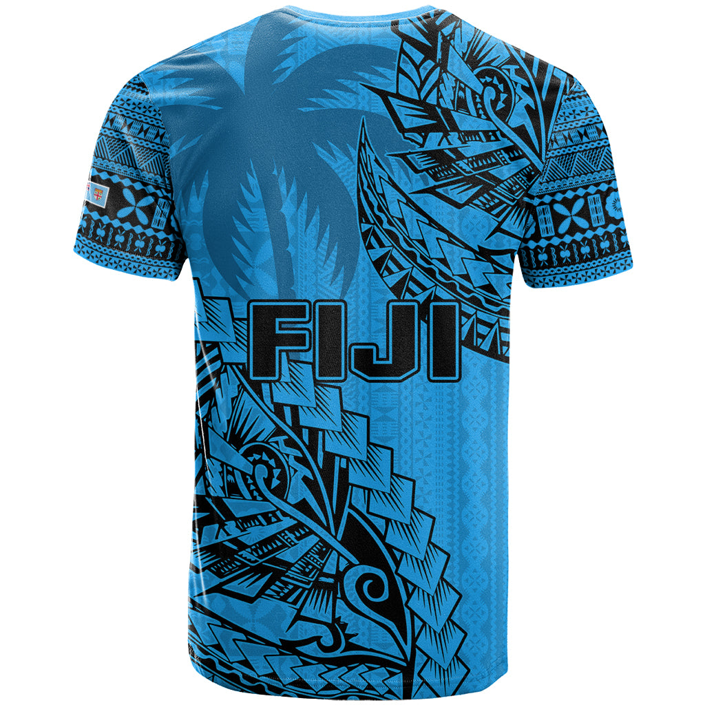 Fiji Rugby T Shirt Kaiviti Fijian Tribal World Cup Blue No1 LT9 - Polynesian Pride