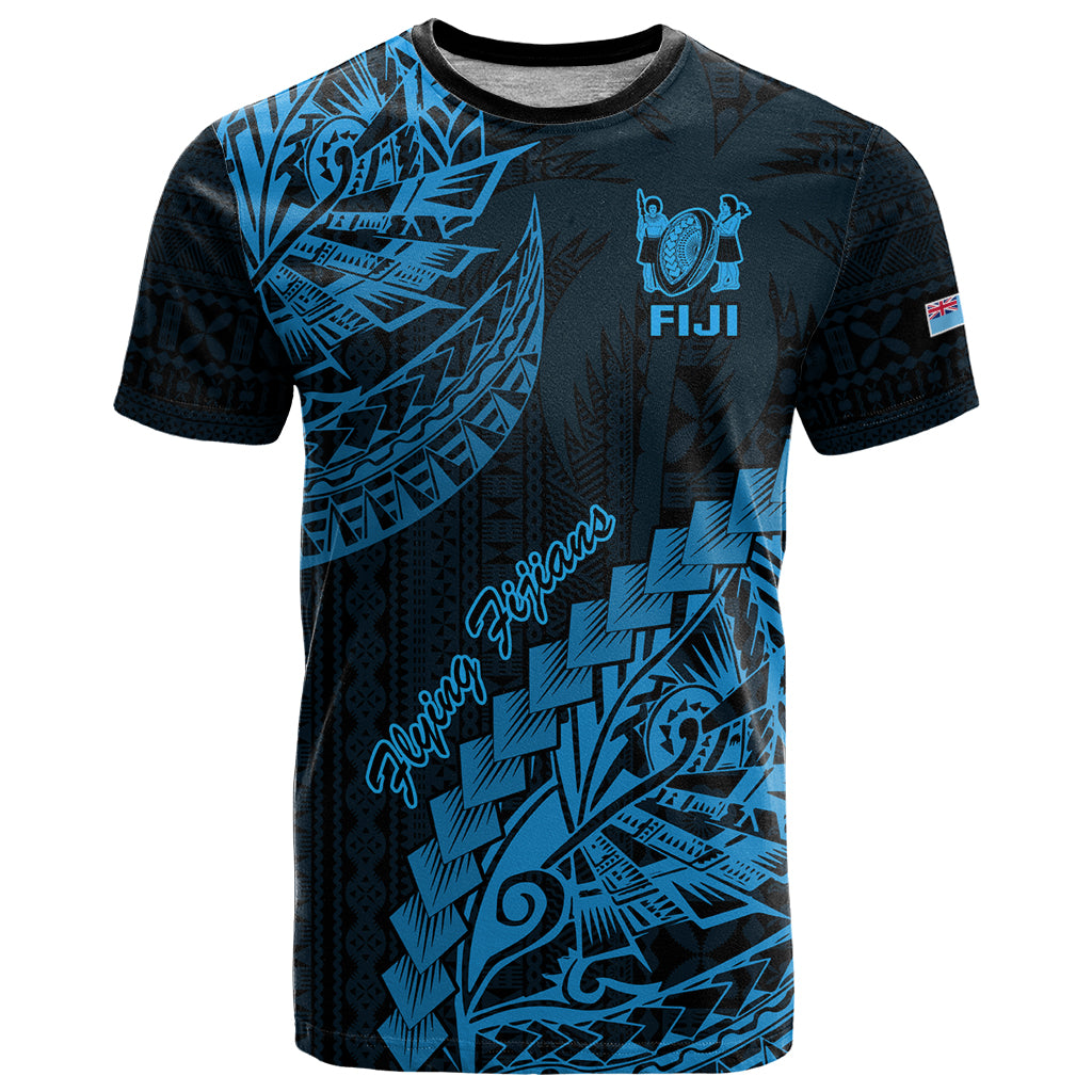 Fiji Rugby T Shirt Kaiviti Fijian Tribal World Cup Blue No2 LT9 Blue - Polynesian Pride