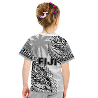 Fiji Rugby Kid T Shirt Kaiviti Fijian Tribal World Cup White LT9 - Polynesian Pride