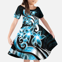 Plumeria Tribal Tattoo Family Matching Mermaid Dress and Hawaiian Shirt Blue Polynesian Pattern