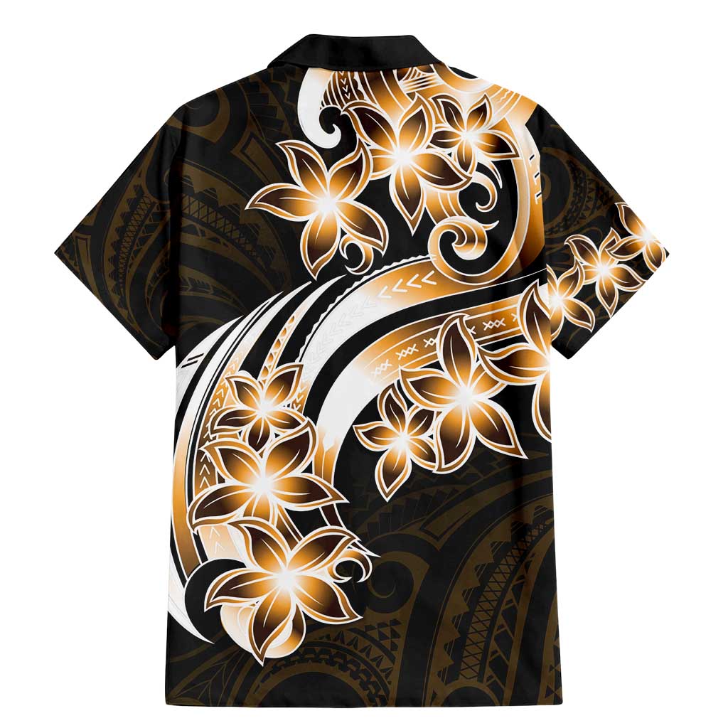 Plumeria Tribal Tattoo Family Matching Mermaid Dress and Hawaiian Shirt Gold Polynesian Pattern