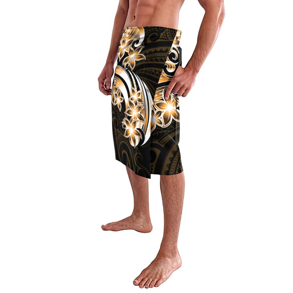 Plumeria Tribal Tattoo Lavalava Gold Polynesian Pattern
