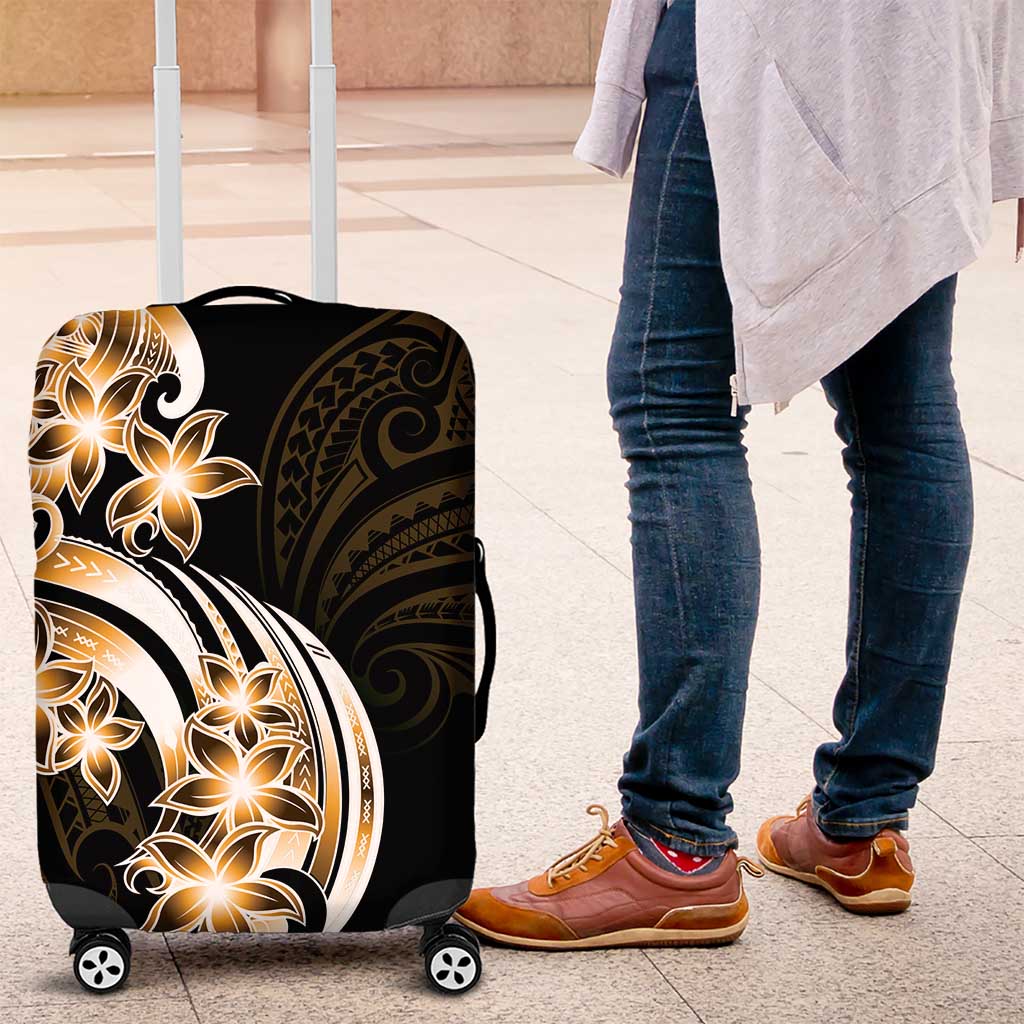 Plumeria Tribal Tattoo Luggage Cover Gold Polynesian Pattern LT9 Gold - Polynesian Pride