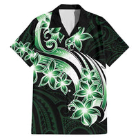 Plumeria Tribal Tattoo Family Matching Mermaid Dress and Hawaiian Shirt Green Polynesian Pattern