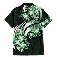 Plumeria Tribal Tattoo Family Matching Mermaid Dress and Hawaiian Shirt Green Polynesian Pattern