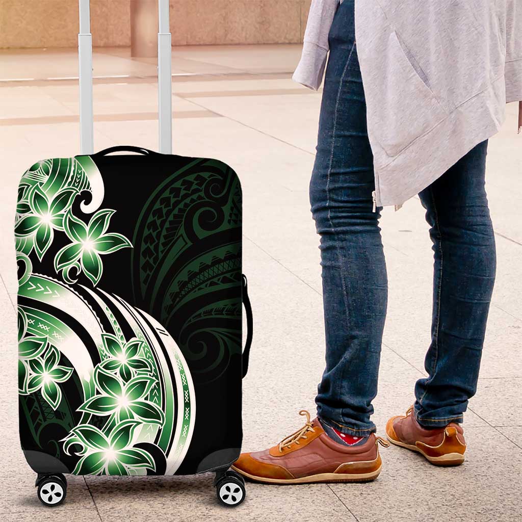 Plumeria Tribal Tattoo Luggage Cover Green Polynesian Pattern LT9 Green - Polynesian Pride