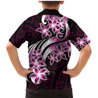 Plumeria Tribal Tattoo Family Matching Mermaid Dress and Hawaiian Shirt Pink Polynesian Pattern