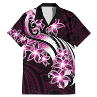Plumeria Tribal Tattoo Family Matching Mermaid Dress and Hawaiian Shirt Pink Polynesian Pattern