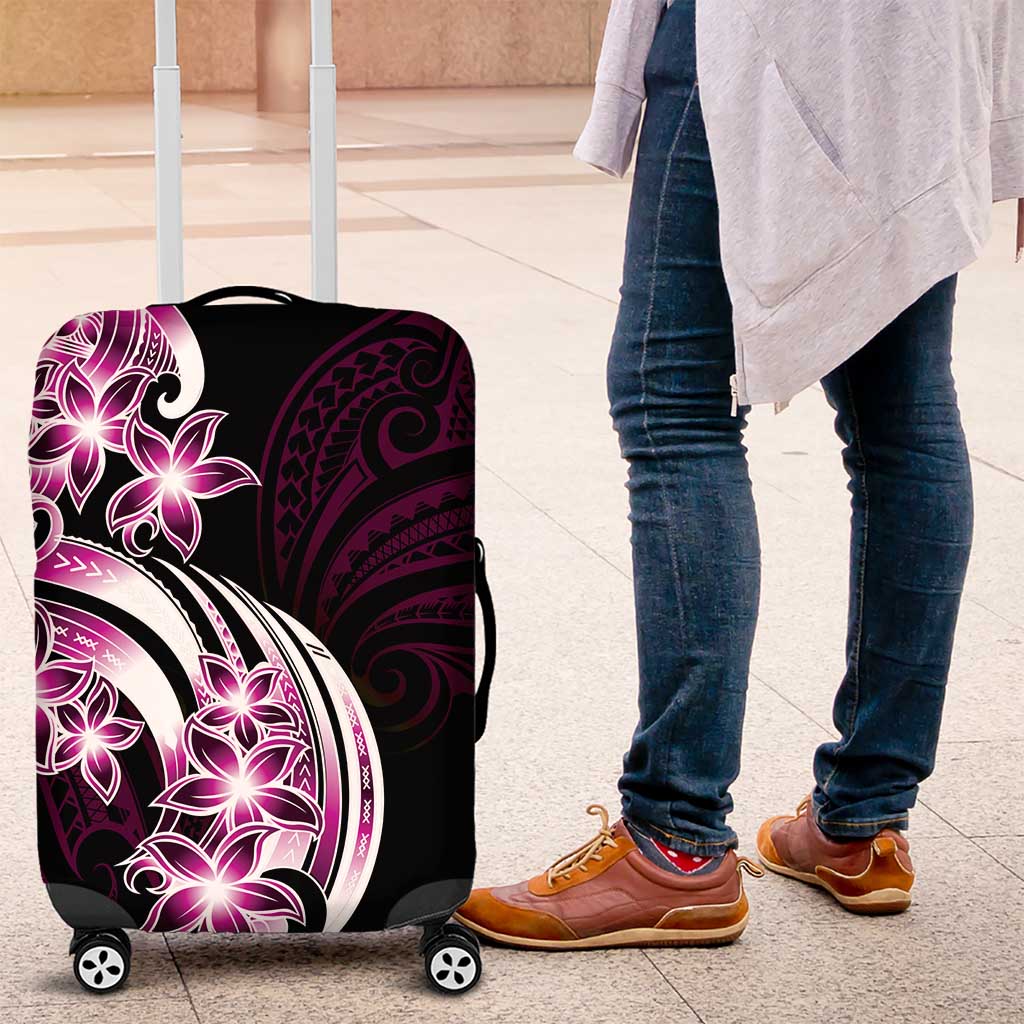 Plumeria Tribal Tattoo Luggage Cover Pink Polynesian Pattern LT9 Pink - Polynesian Pride