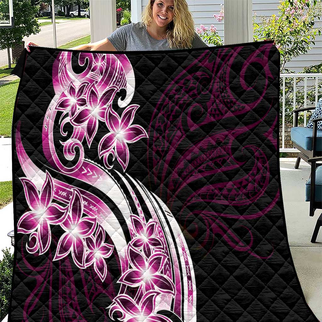 Plumeria Tribal Tattoo Quilt Pink Polynesian Pattern LT9 Pink - Polynesian Pride