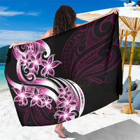 Plumeria Tribal Tattoo Sarong Pink Polynesian Pattern