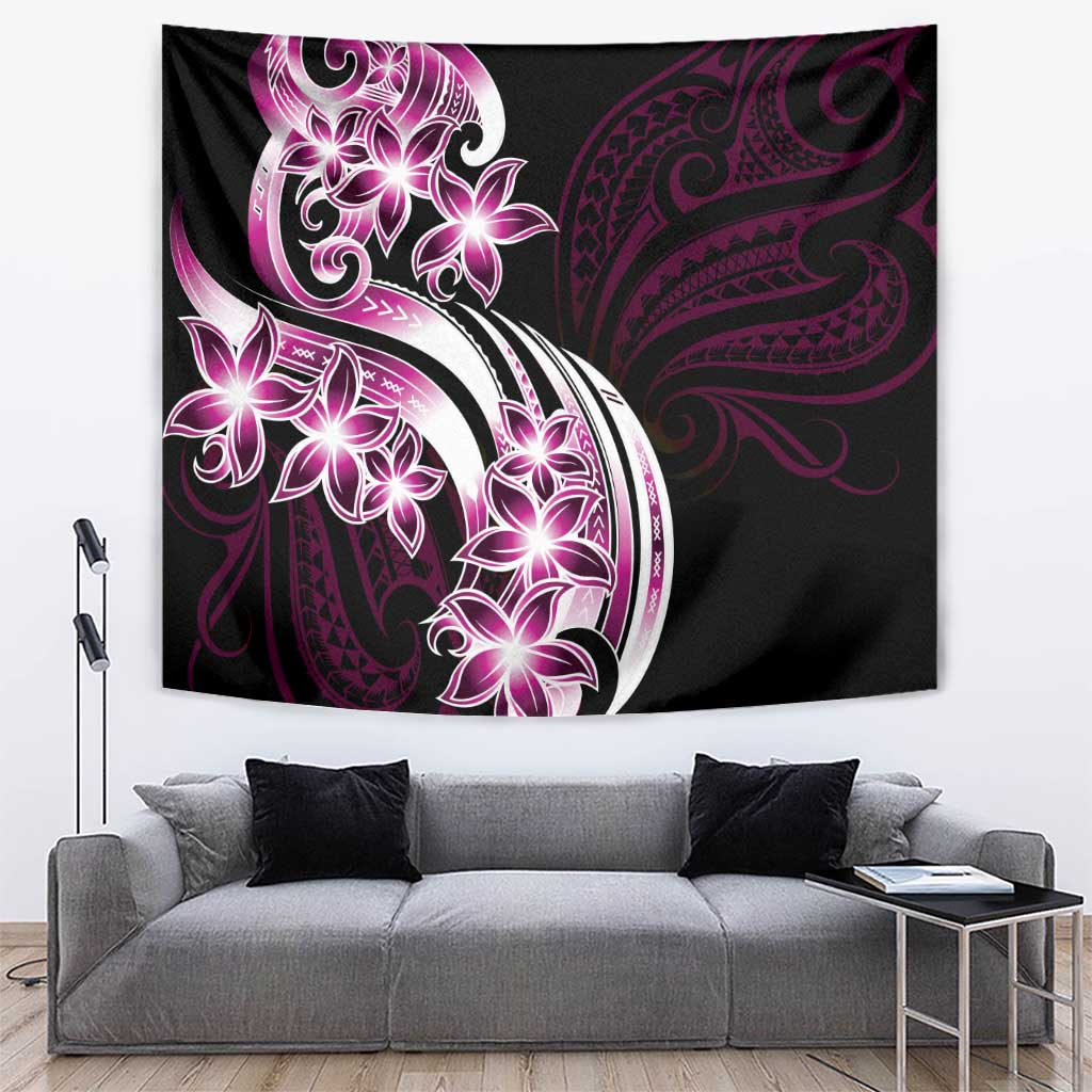 Plumeria Tribal Tattoo Tapestry Pink Polynesian Pattern LT9 Pink - Polynesian Pride