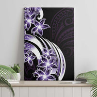 Plumeria Tribal Tattoo Canvas Wall Art Purple Polynesian Pattern