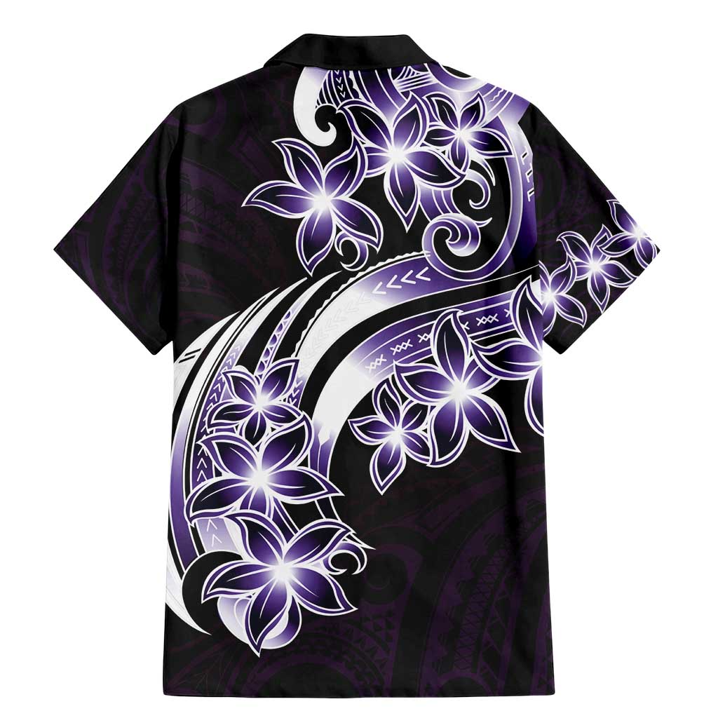 Plumeria Tribal Tattoo Family Matching Mermaid Dress and Hawaiian Shirt Purple Polynesian Pattern