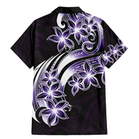 Plumeria Tribal Tattoo Family Matching Mermaid Dress and Hawaiian Shirt Purple Polynesian Pattern