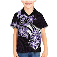 Plumeria Tribal Tattoo Family Matching Mermaid Dress and Hawaiian Shirt Purple Polynesian Pattern