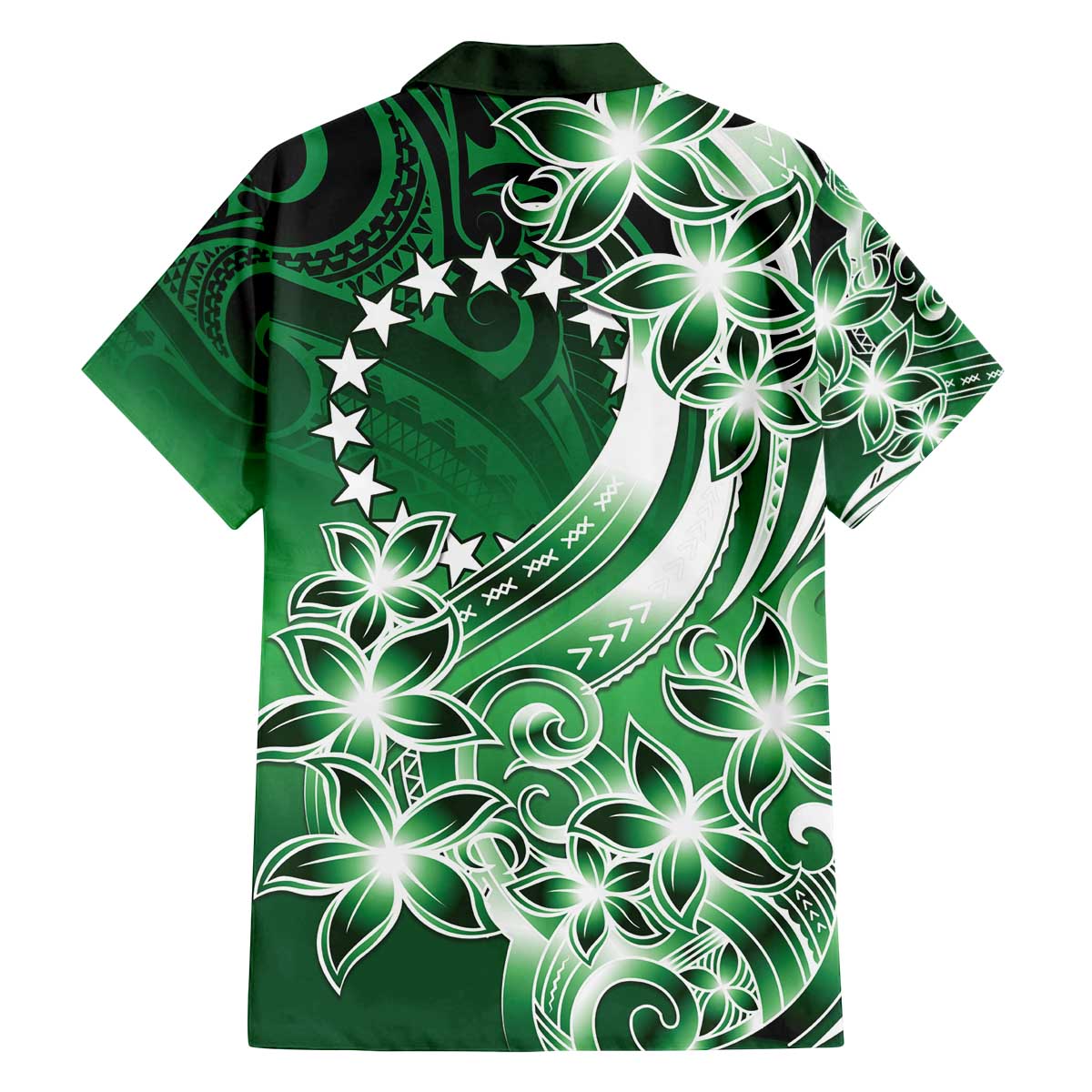Cook Islands Tattoo Family Matching Off Shoulder Short Dress and Hawaiian Shirt Plumeria Polynesian Pattern