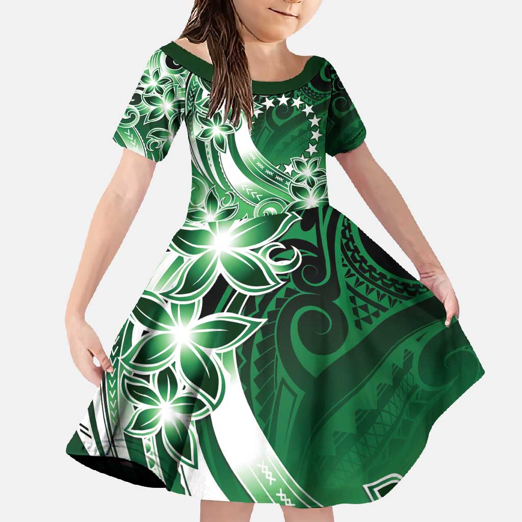 Cook Islands Tattoo Family Matching Tank Maxi Dress and Hawaiian Shirt Plumeria Polynesian Pattern