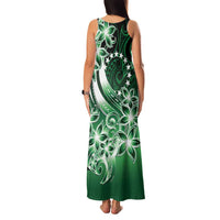 Cook Islands Tattoo Family Matching Tank Maxi Dress and Hawaiian Shirt Plumeria Polynesian Pattern