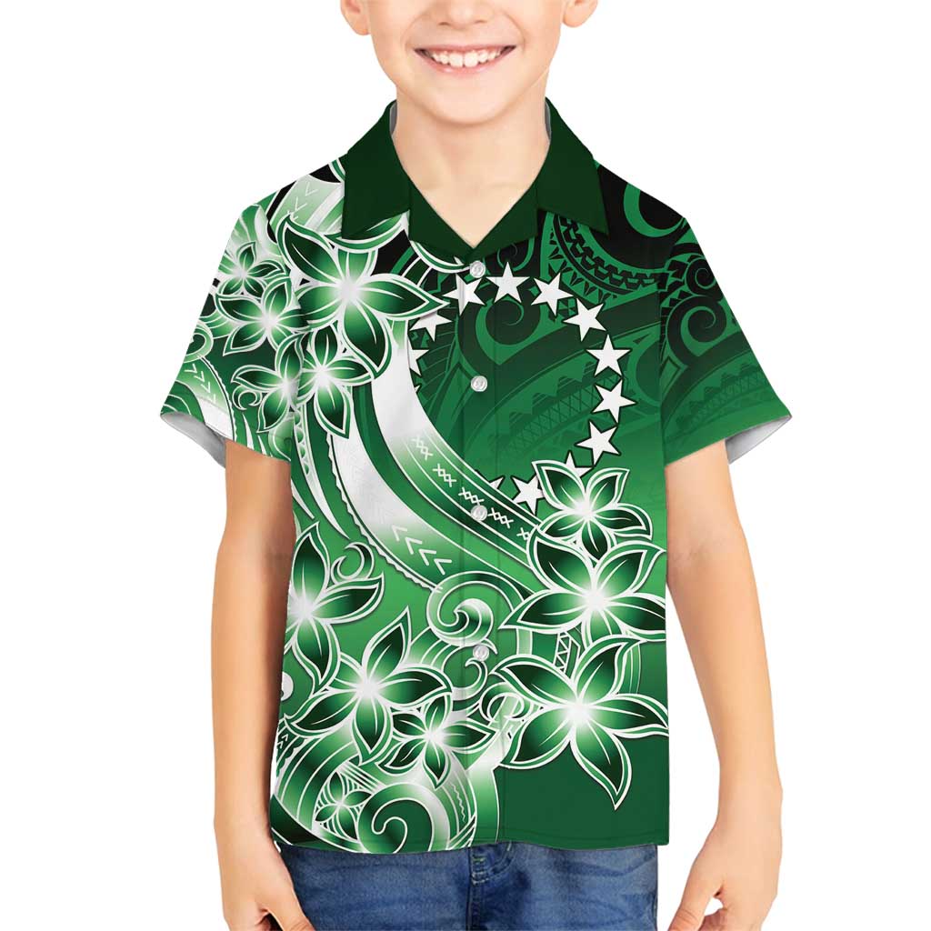 Cook Islands Tattoo Family Matching Tank Maxi Dress and Hawaiian Shirt Plumeria Polynesian Pattern